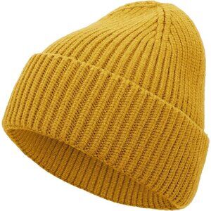 Women's Beanie Yellow Wool Unisex Cuffed Knit Winter Warm Skull Ski Hats Caps